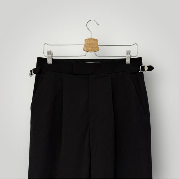 EVERLANE Wool High Waisted Wide Leg Pants Black Sz 6 - Picture 2 of 10